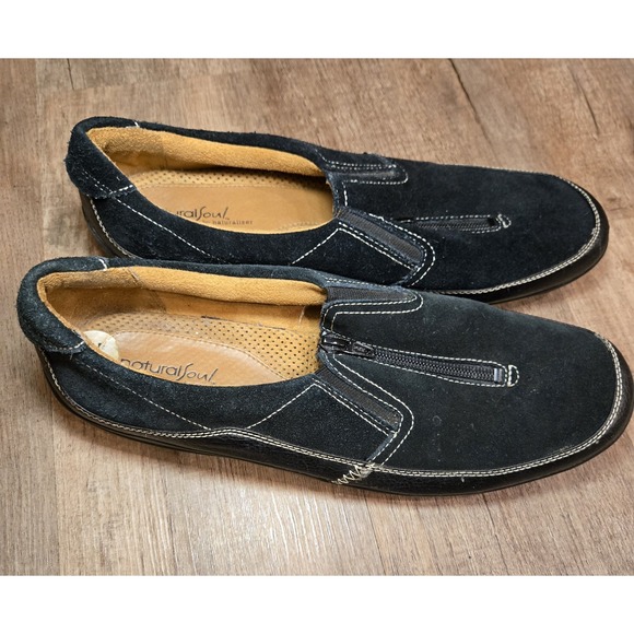 Naturalizer Shoes - Naturalizer Women's 11 M Black Suede Leather Comfort Slip On Fadrina Loafer